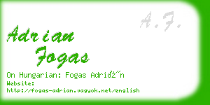 adrian fogas business card